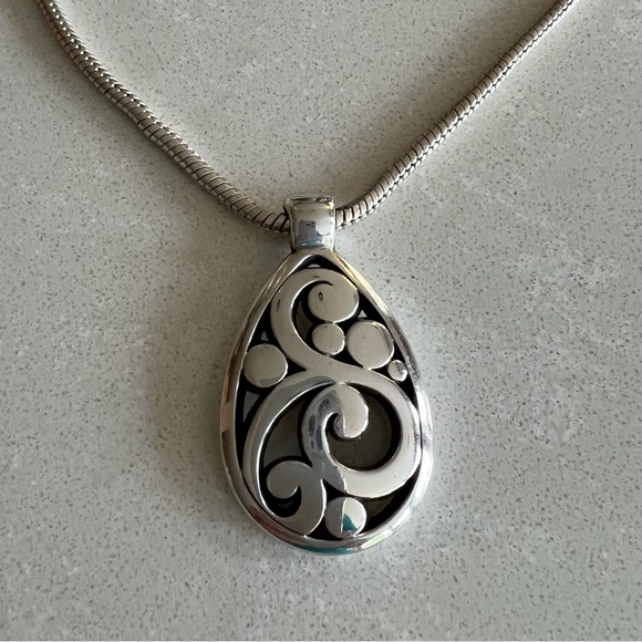 Brighton Jewelry - Brighton Silver Scroll Swirl Necklace